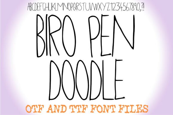 Biro Pen Doodle: The Relaxed Display Font for Handmade Branding