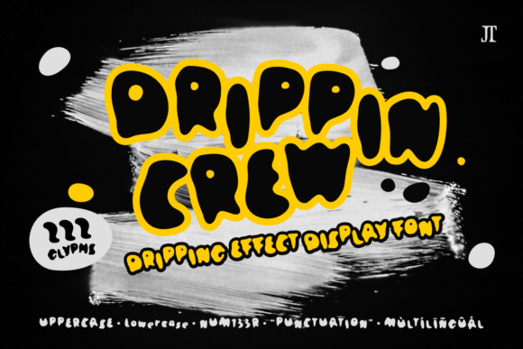 Drippin Crew: A Bold Display Font for Edgy Web Design