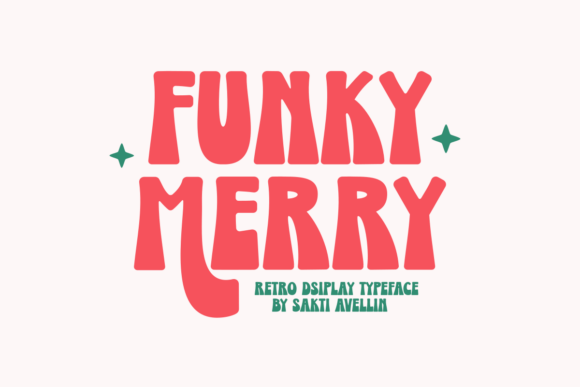 Funky Merry: A Bold Retro Display Font for Crafters