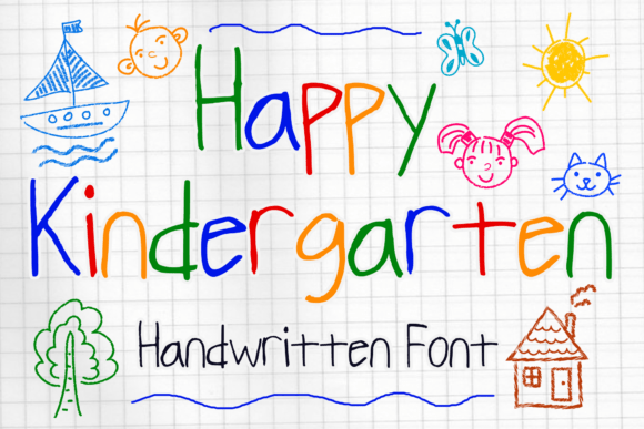 Happy Kindergarten Display Font for Playful Web Design