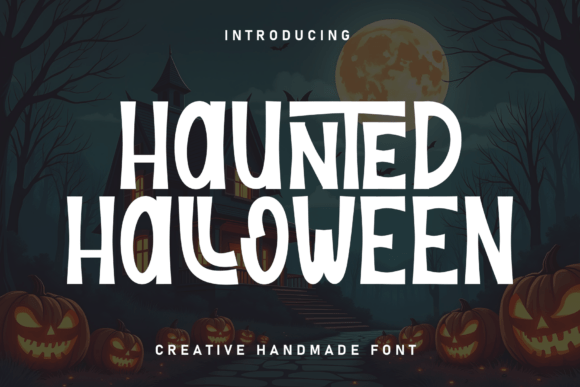 Haunted Halloween: A Handwritten Display Font for Whimsical Digital Branding