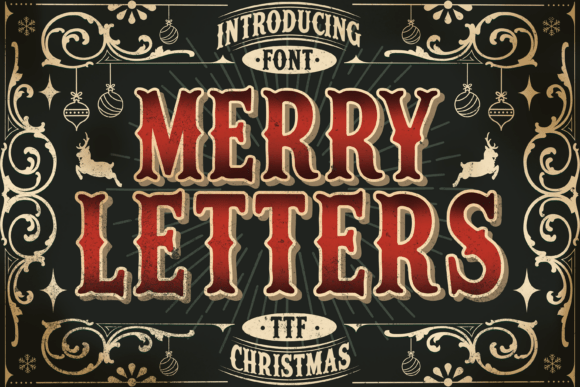 Merry Letters: A Vintage Holiday Typeface for Festive Branding