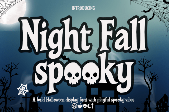 Night Fall Spooky: The Bold Halloween Display Font for Handmade Creators