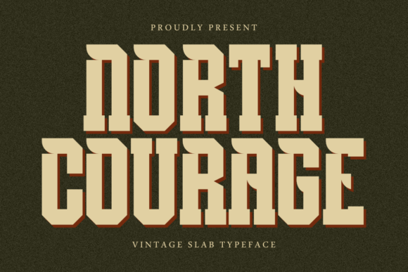 North Courage Typeface: A Retro Display Font for Elegant Branding