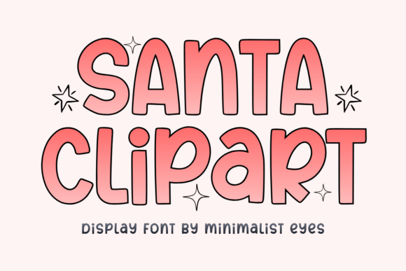 Santa Clipart: A Festive Display Typeface for Holiday Creations