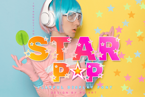 Star Pop Font for Playful Crafts and Party Designs
