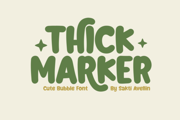 Thick Marker: The Ultimate Bubble Display Font for Fun Designs
