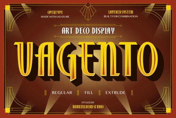 Vagento: The Art Deco Display Font for Glamorous Handmade Branding