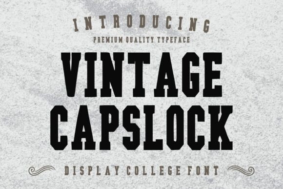 Vintage Capslock: A Bold Display Typeface for Editorial Design