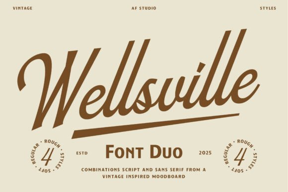 Wellsville Duo: The Vintage Typeface for Modern Campaigns